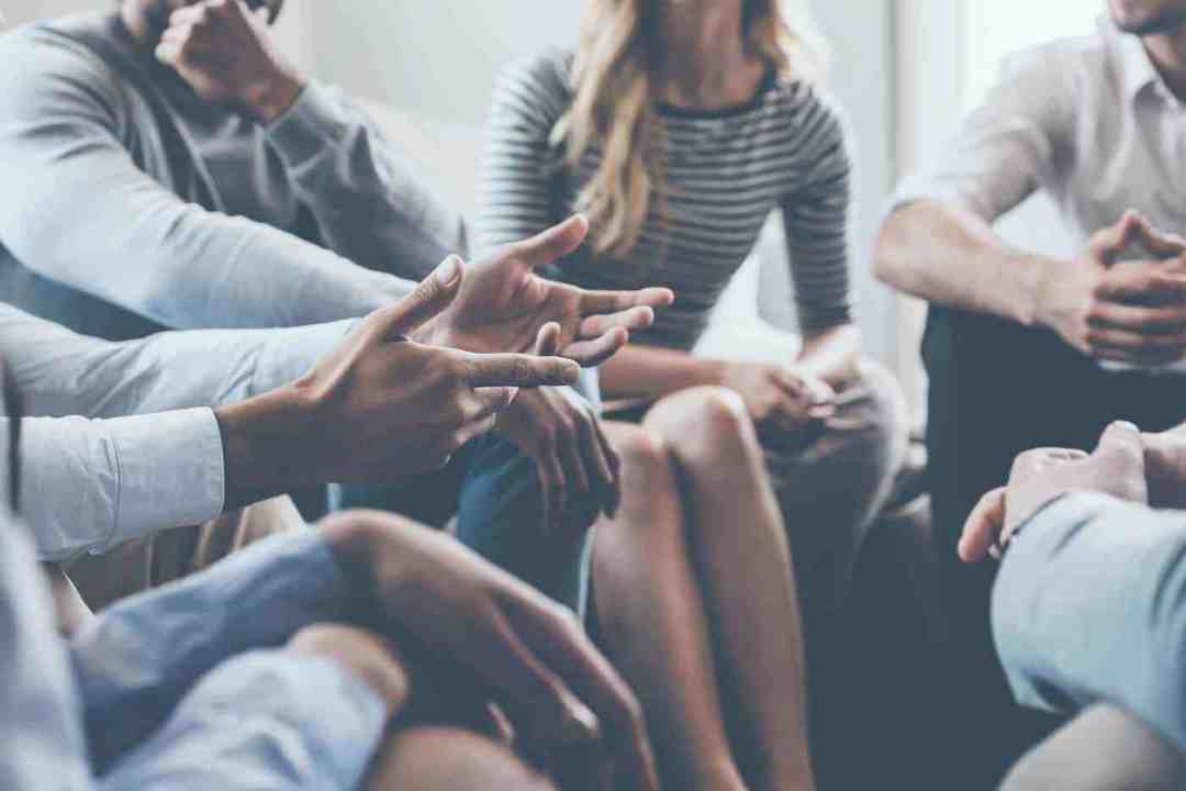 group of people in counselling