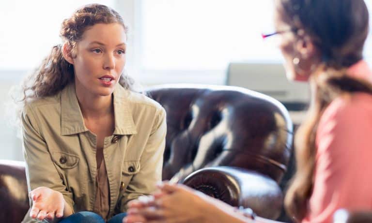 women doing talk-based therapy