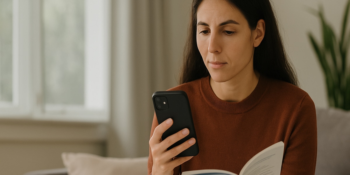 Person using a local guide to find free mental health services in Calgary